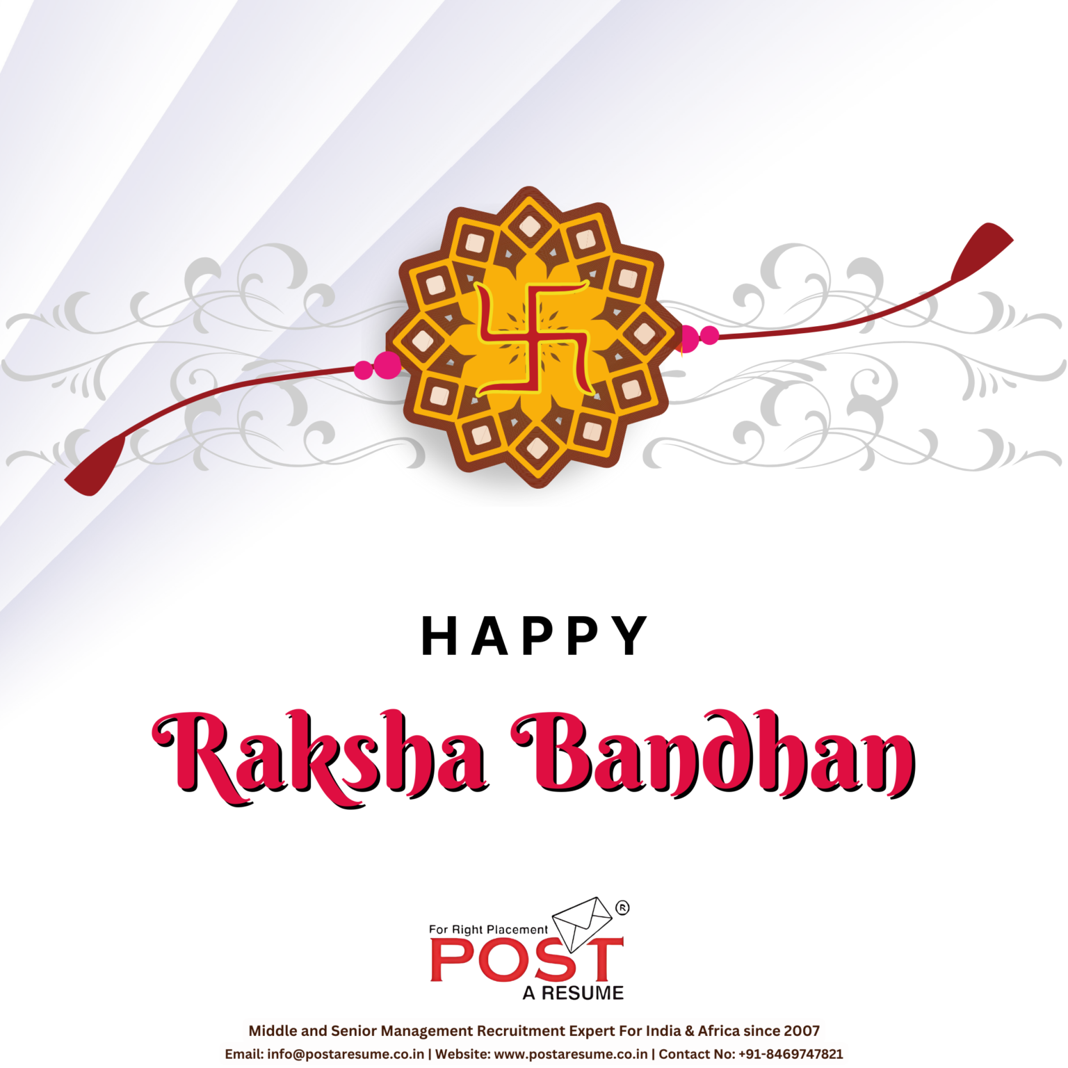 Wishing you all a joyous Raksha Bandhan! | POST A RESUME HR Consultancy