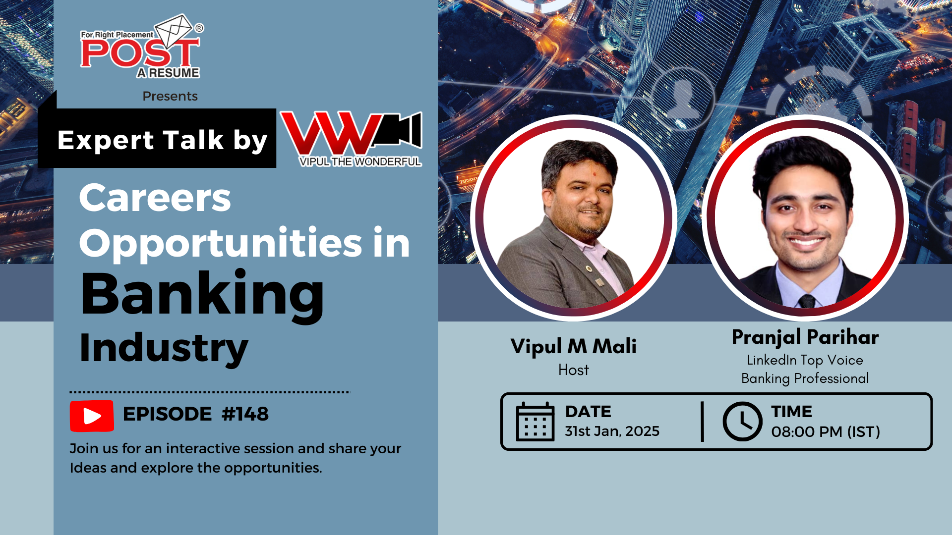 Expert Talk Ep. 149 with Pranjal Parihar on Career Opportunities in Banking Industry