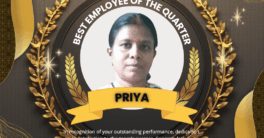 Thrilled to honor Priya Ghosh as our Best Employee of the Quarter - 2.